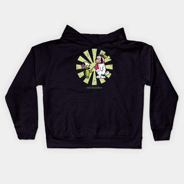 Touche Turtle And Dum Dum Retro Japanese Kids Hoodie by box2boxxi